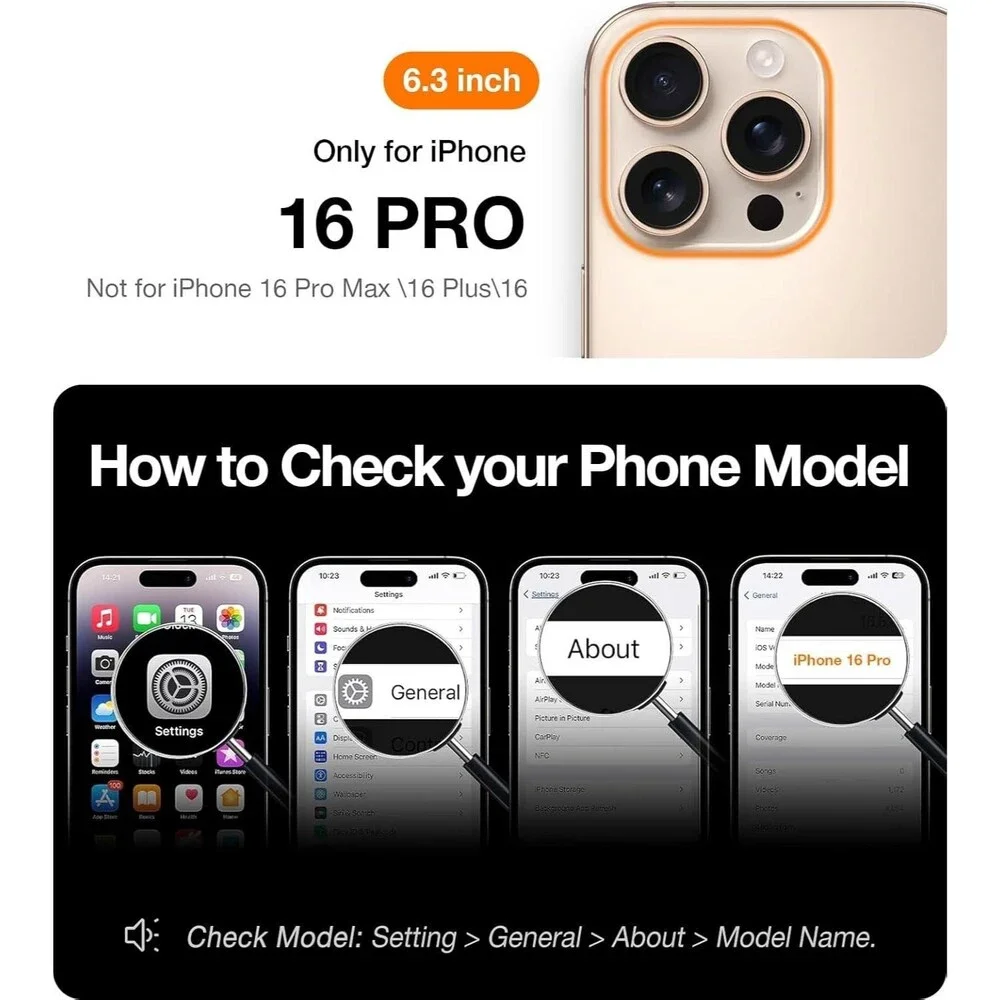TORRAS Magnetic Slim Fit for iPhone 16 Pro Case 6.3